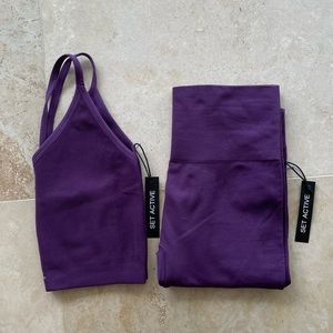 Set Active set in color Fig (Medium top, Small leggings)